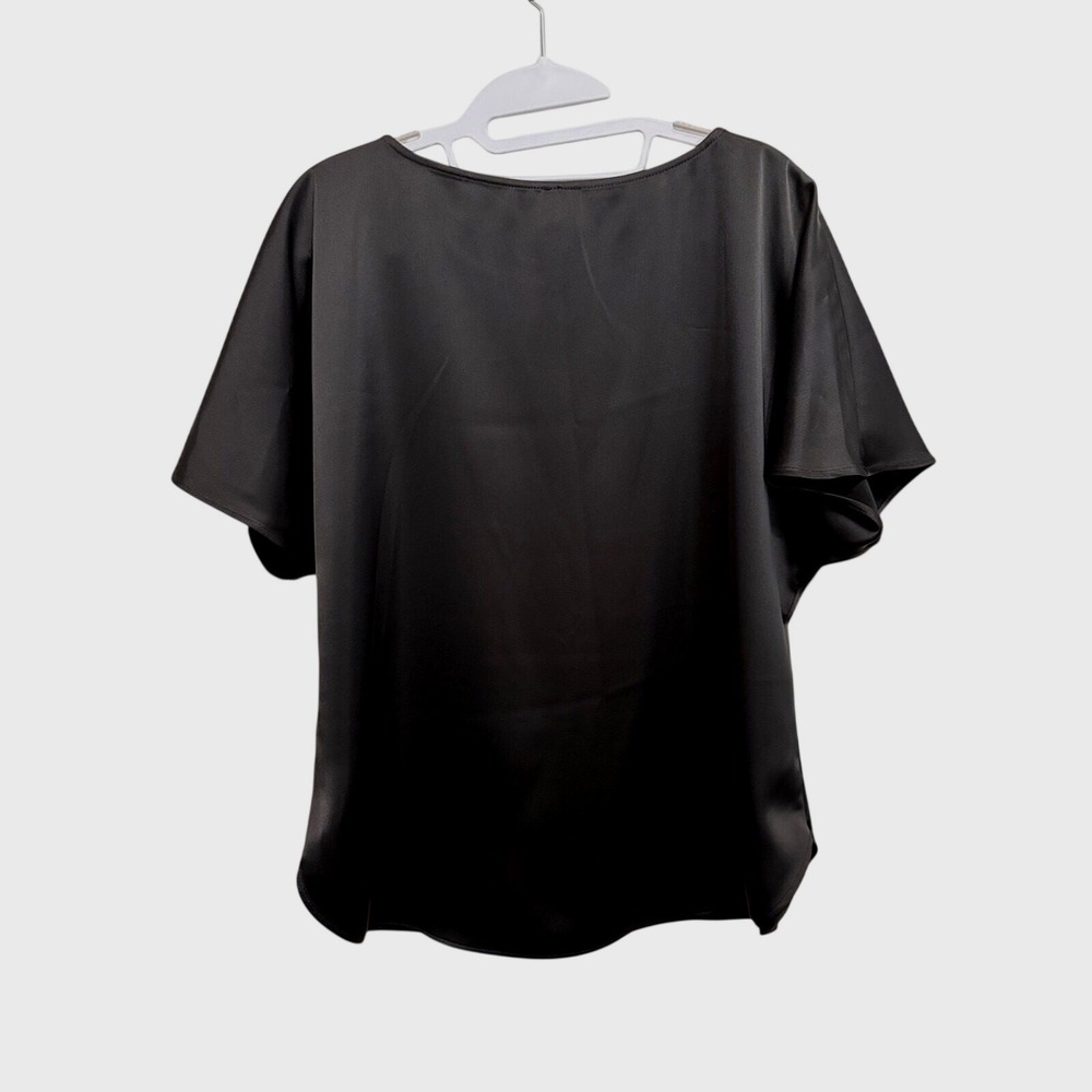 Anne Klein (Black) Satin Blouse Women Large - Picture 4 of 4